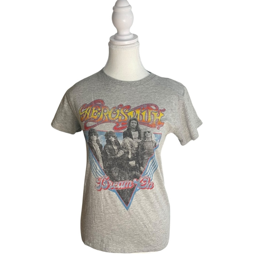 Aerosmith Dream on Band T-Shirt Gray